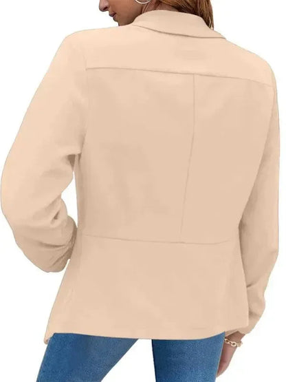 Slim Fit Damen Blazer Modern V-Ausschnitt