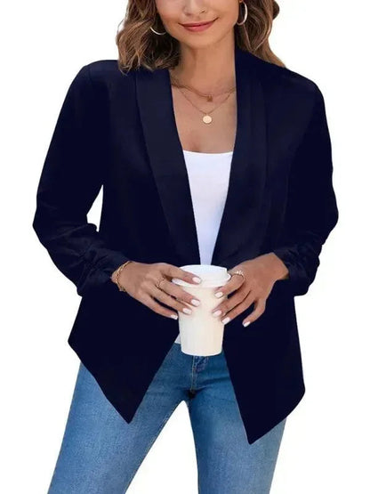 Slim Fit Damen Blazer Modern V-Ausschnitt