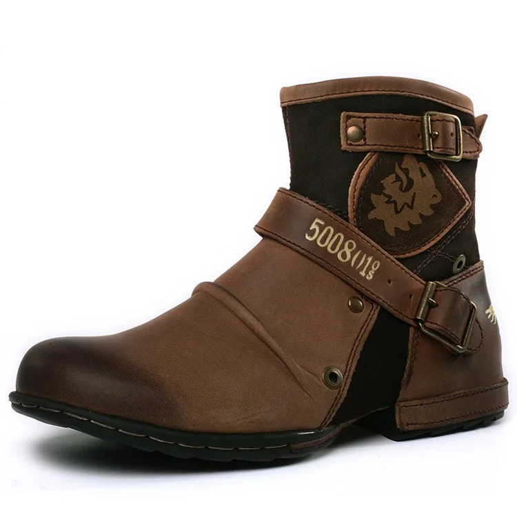 Herrenstiefel Robust Leder Stahlkappe - BerlinGlamour