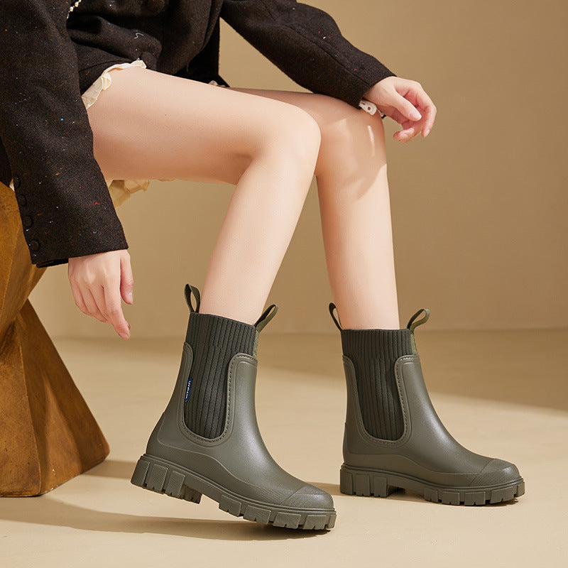 Wasserdichte Gummistiefel Antirutsch Regenstiefel Damen Herren - BerlinGlamour