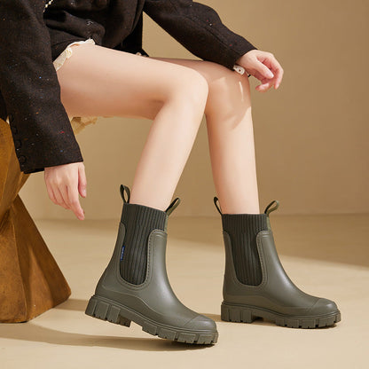 Wasserdichte Gummistiefel Antirutsch Regenstiefel Damen Herren - BerlinGlamour