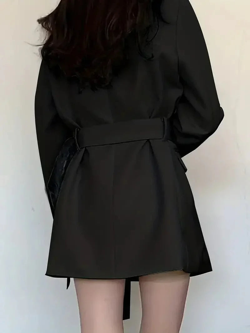 BerlinGlamour | Blazer Kleid Taillierte Passform Mini Länge