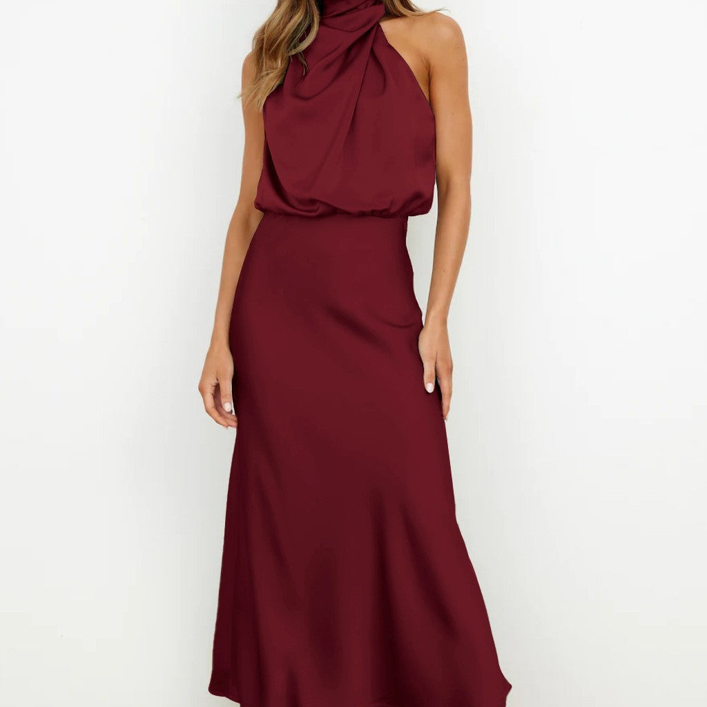 Elegantes Damenkleid Leichter Stoff Sommerkleid Modern