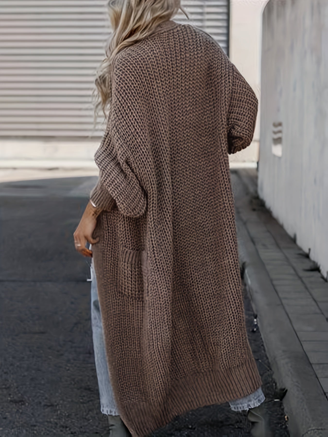 Wollcardigan Damen mit Taschen für Alltag Perfekt