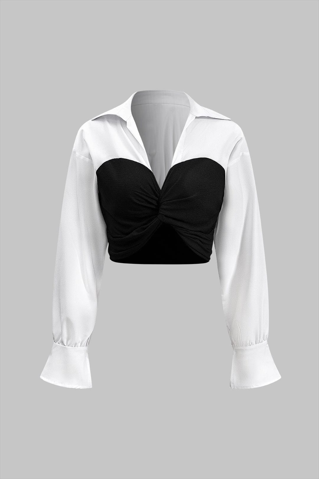 Elegantes Frauen Zweiteiler Set mit Corsage Bluse und Bleistiftrock