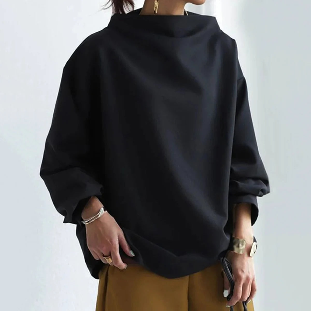 Eleganter Frauenpullover Langarm Fein