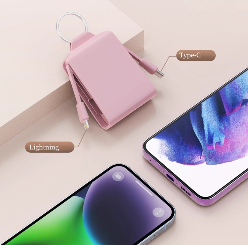 Kleine Powerbank Schlüsselanhänger Notfall Akku