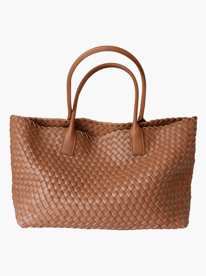 Echte Lederhandtasche Caramelbraun Luxus Damenhandtasche - BerlinGlamour