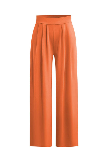 Elegantes Frauen Zweiteiler Set Crop Top Palazzo Hose