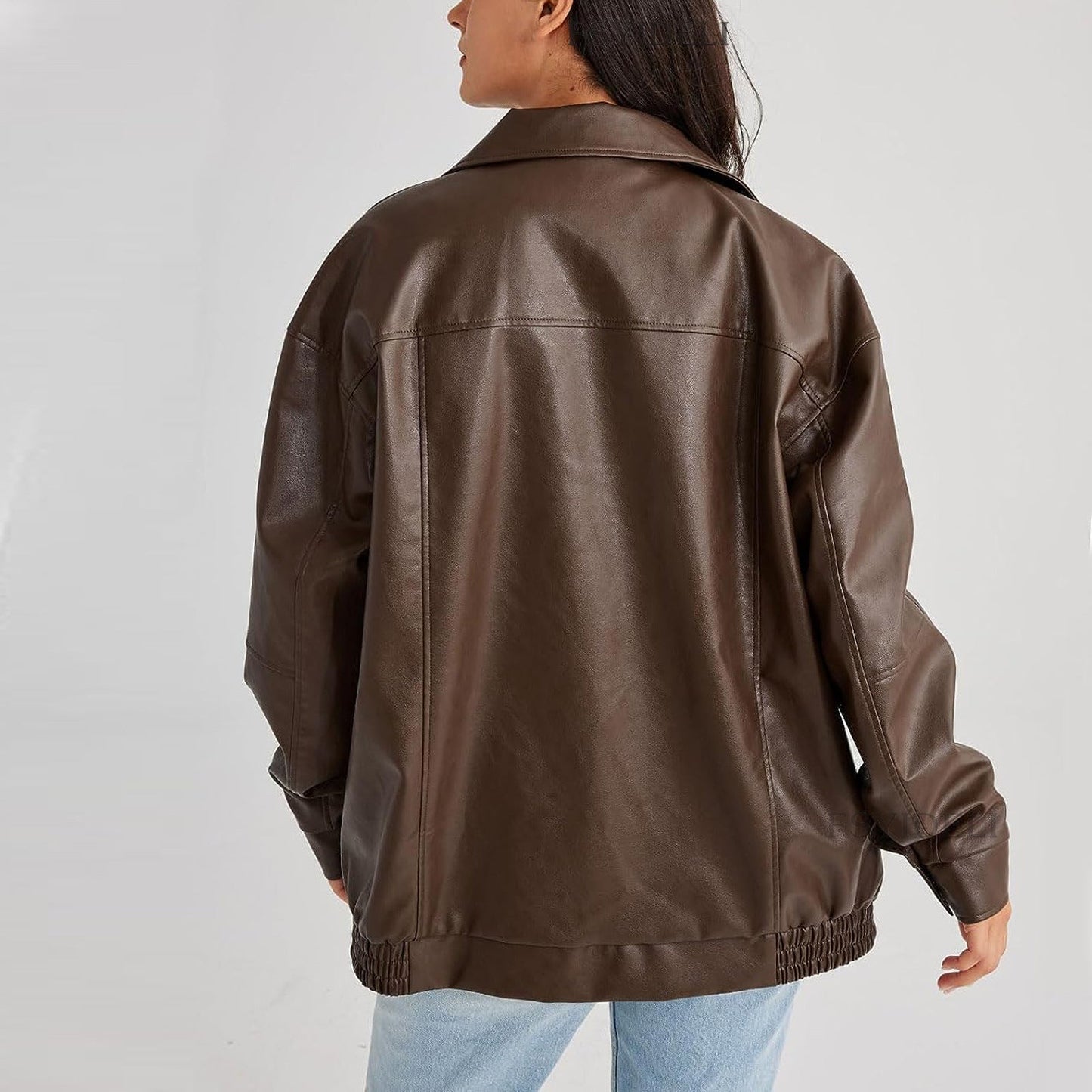Damen Oversized Jacke Modern Großzugig