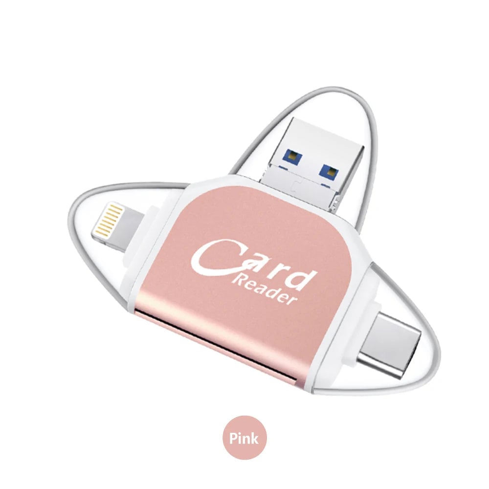 USB Kartenleser 4 in 1 Multiport für SD und TF Karten