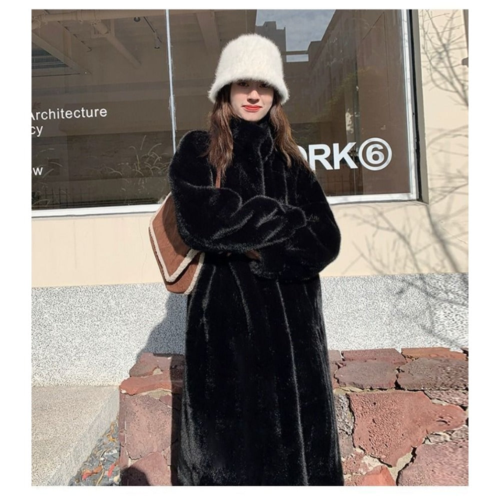 Kunstfelljacke Damen Glamour Winter