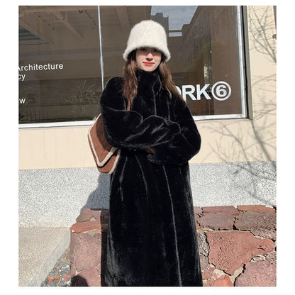 Kunstfelljacke Damen Glamour Winter