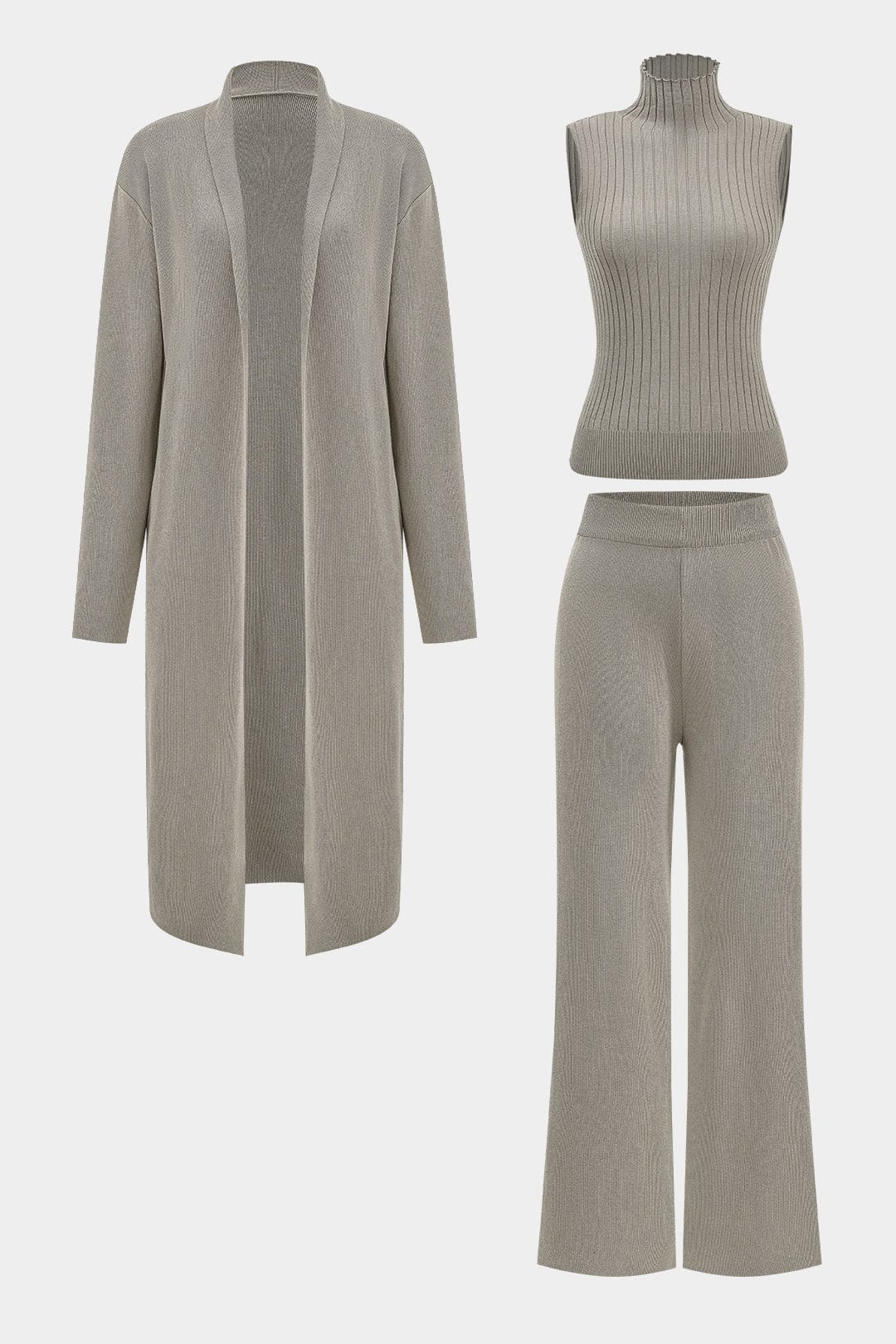 Elegantes Strickset Damen Dreiteilig Modern