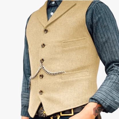 Herren Anzugweste Zeitlos Elegant Schwarze Slimfit