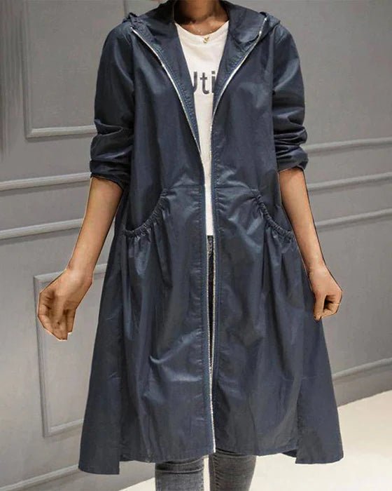 Eleganter Damen Trenchcoat Schwarz Modern