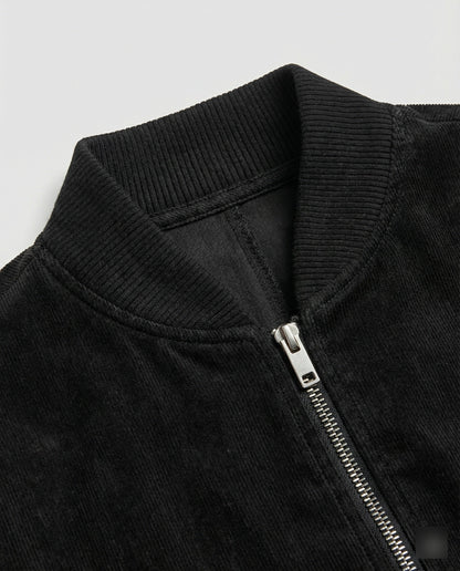 Damen Cordjacke Stehkragen Warm Modern