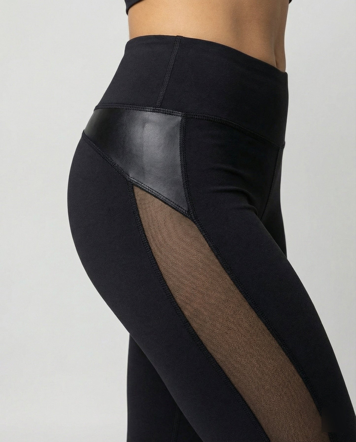 Damen Sportleggings Atmungsaktiv Stretch Mesh