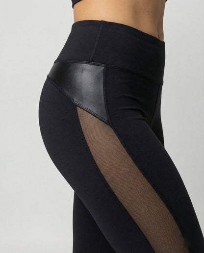 Damen Sportleggings Atmungsaktiv Stretch Mesh