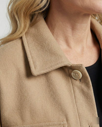 Damen Bluse Oversized Knopf Detail Großzügig