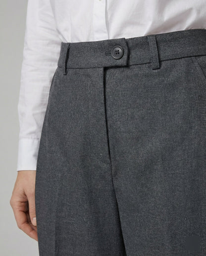 Damen Anzughose High Waist Elegant Faltenrock Hose