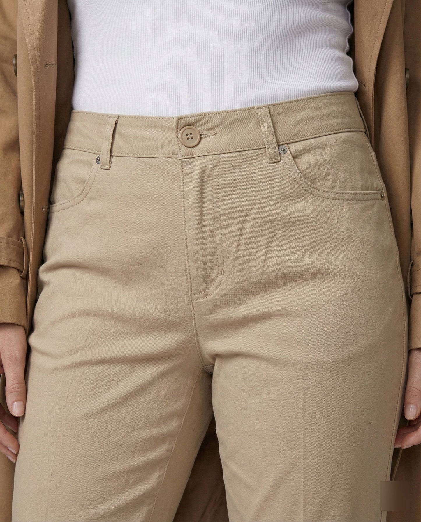 Damen Hose Formell Hochtaillierter Hosenbund Elegant