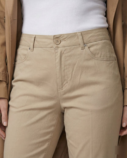 Damen Hose Formell Hochtaillierter Hosenbund Elegant