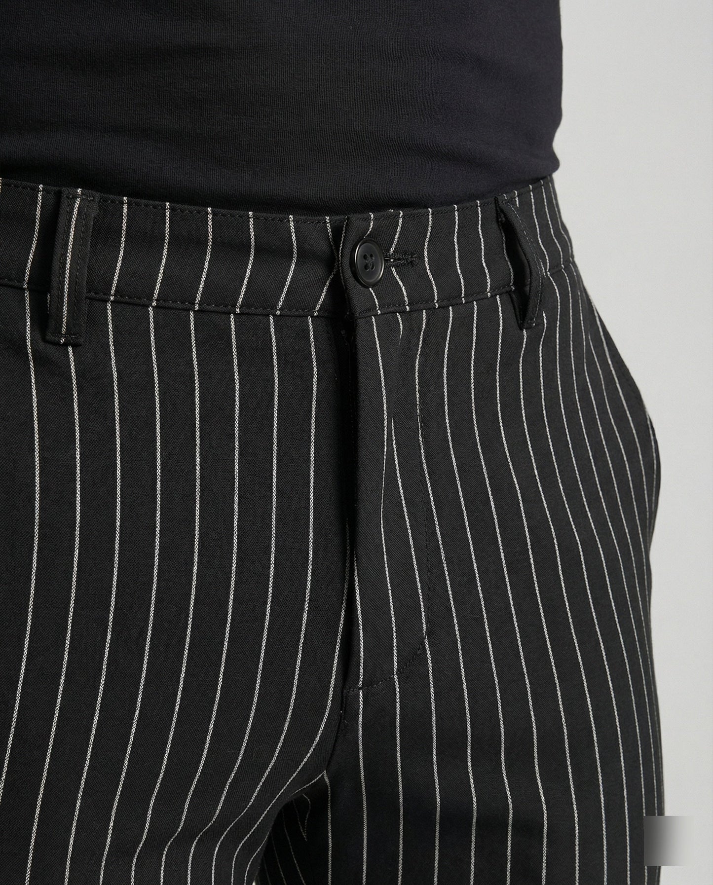 Herren Slim-Fit Hose Gestreift Modern Bequem