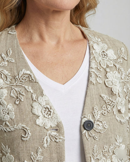 Frauen Cardigan Spitzen Knopfverschluss Romantisch Lässig