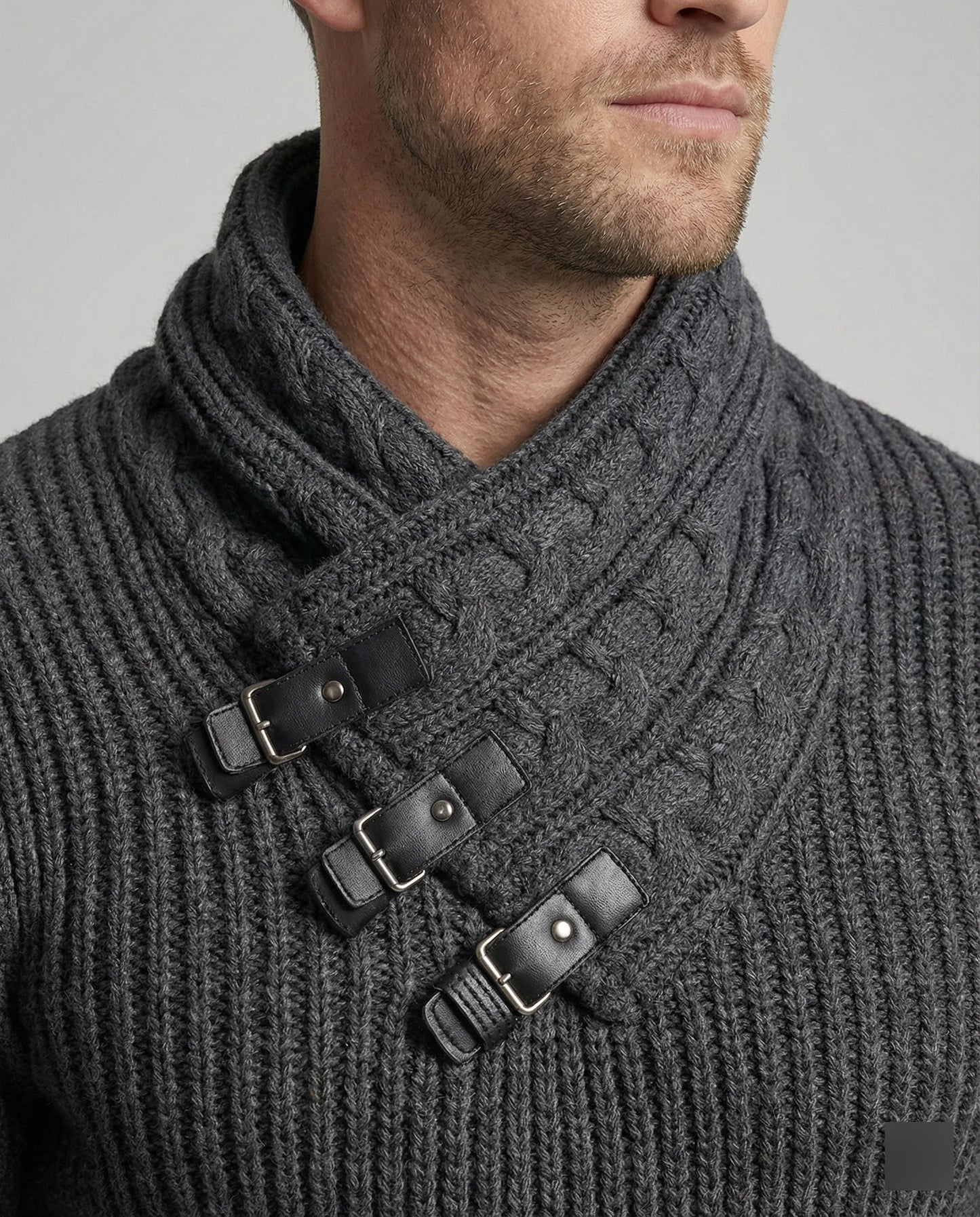 Asymmetrischer Strickpullover Herren Modern Trendy