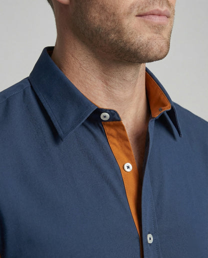 Herren Kurzarmhemd Slim Fit Modern