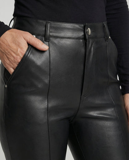 Damen Leggings Elegante Stretch Kunstleder