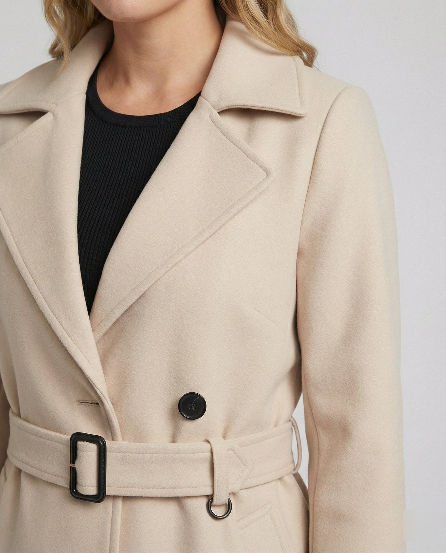 Eleganter Damen Trenchcoat Mit Gürtel Modern