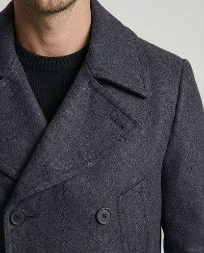 Herren Übermantel Eleganter Doppelt-Knopf-Wintermantel Luxus Qualität