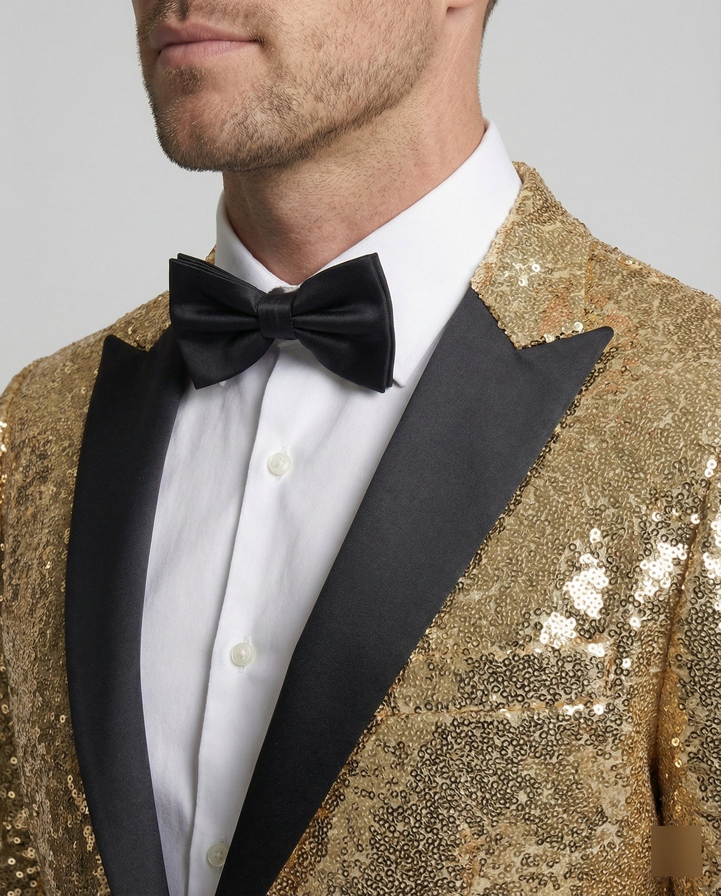 Eleganter Pailletten Blazer Herren Glitzer