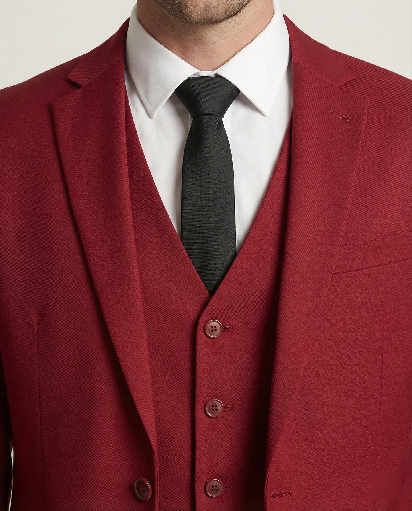 Maßgeschneiderter 3-teiliger Herren Anzug Elegant