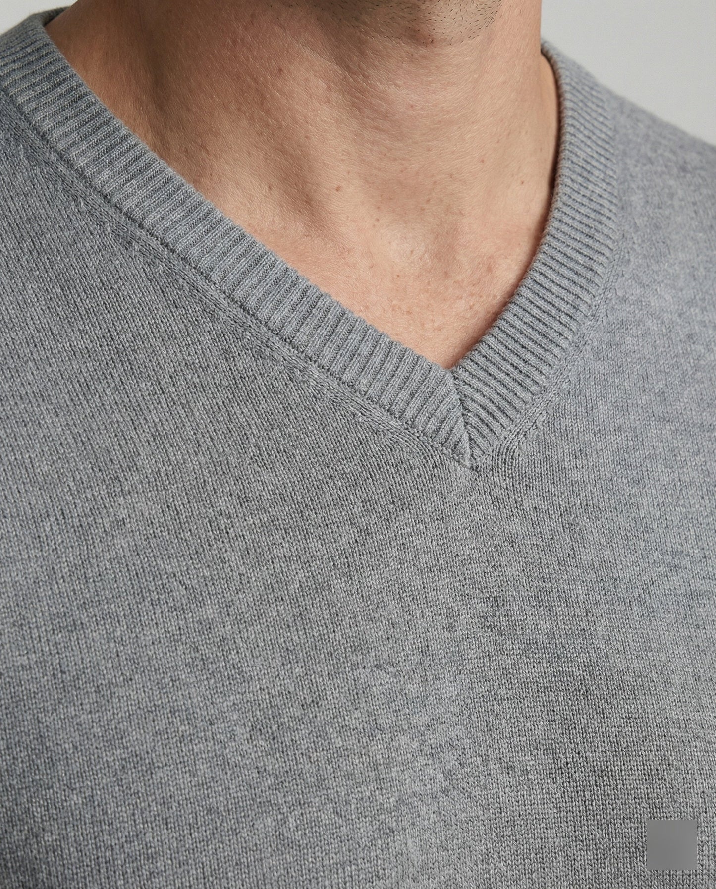Feinstrick Pullover V-Ausschnitt Herren