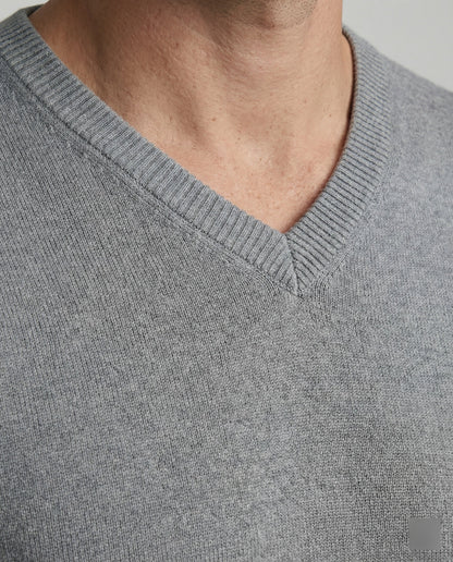Feinstrick Pullover V-Ausschnitt Herren