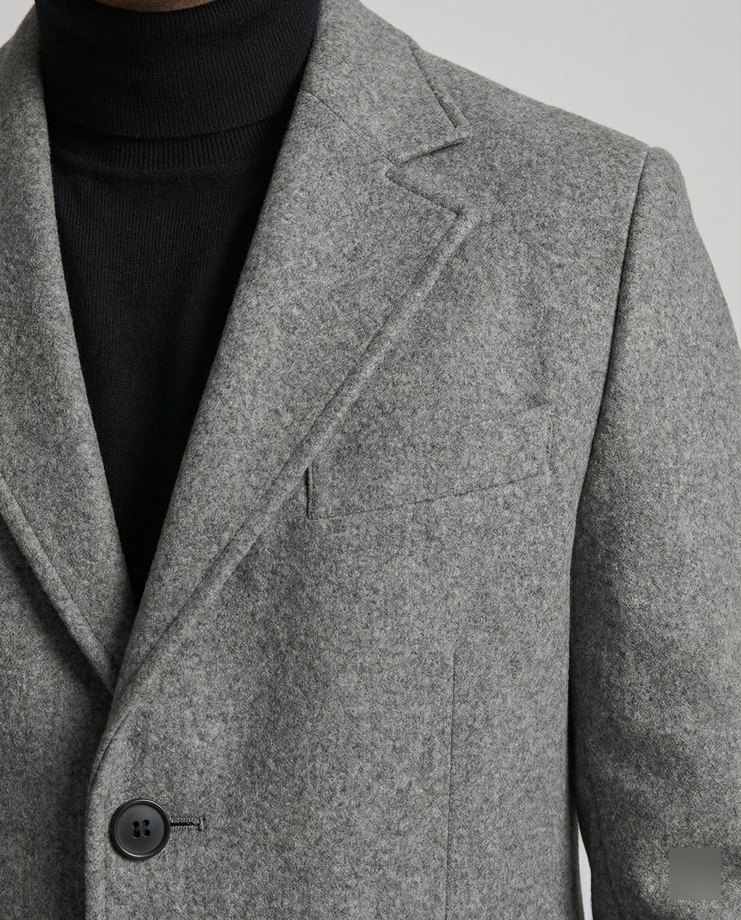 Herren Wintermantel Lang Revers Elegant