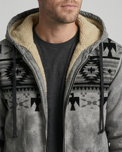 Herren Kapuzenjacke Tribal Print Sportlich