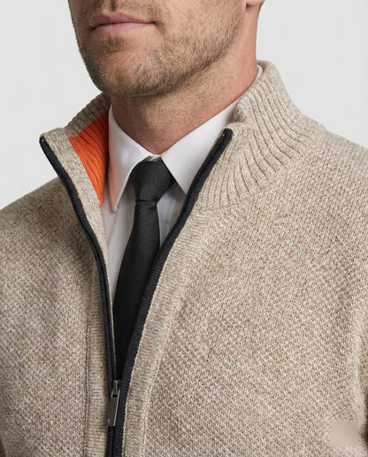 Herren Strickjacke Elegante Reißverschluss Steppjacke