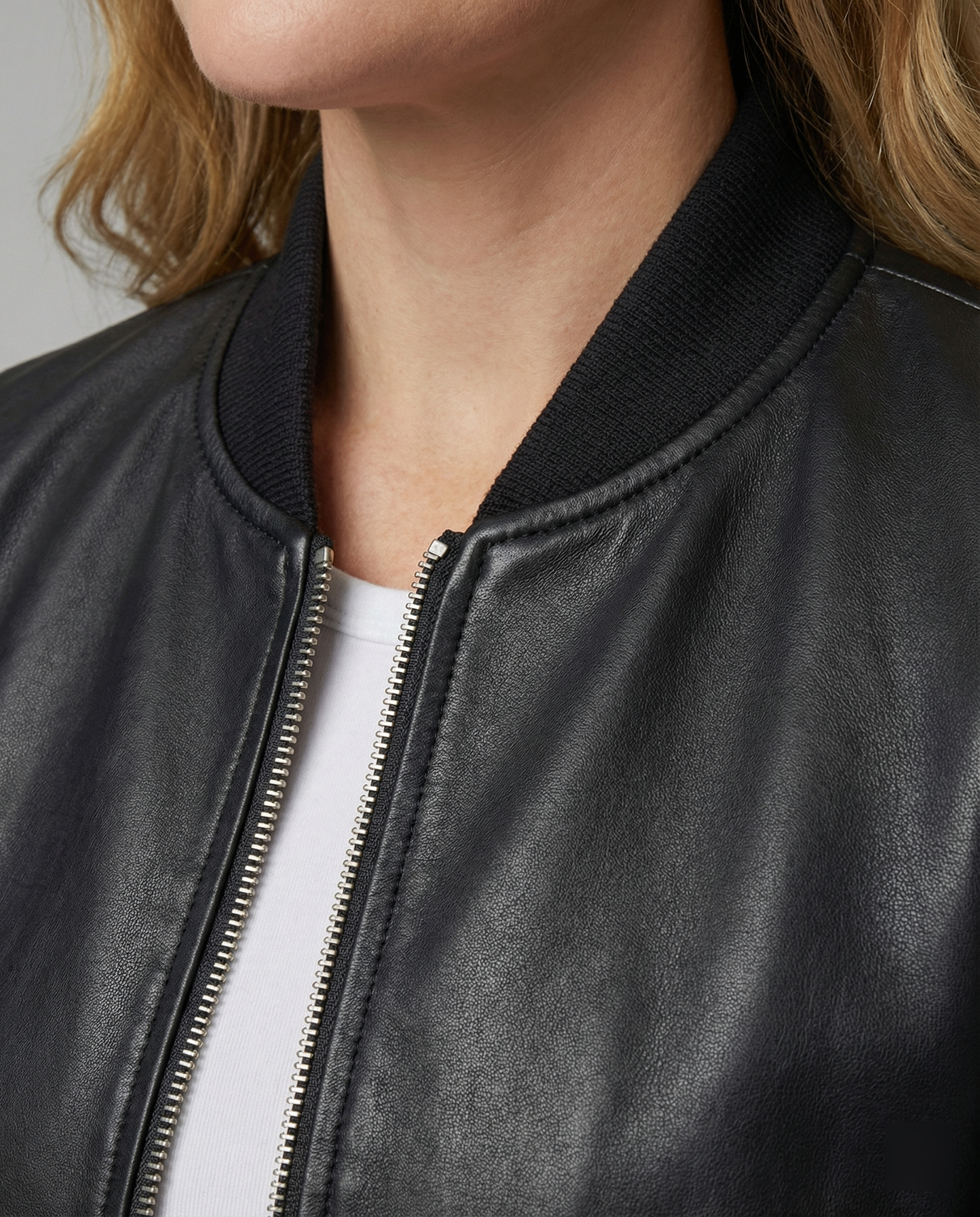 Damen Steppjacke Leicht Kunstleder Modern