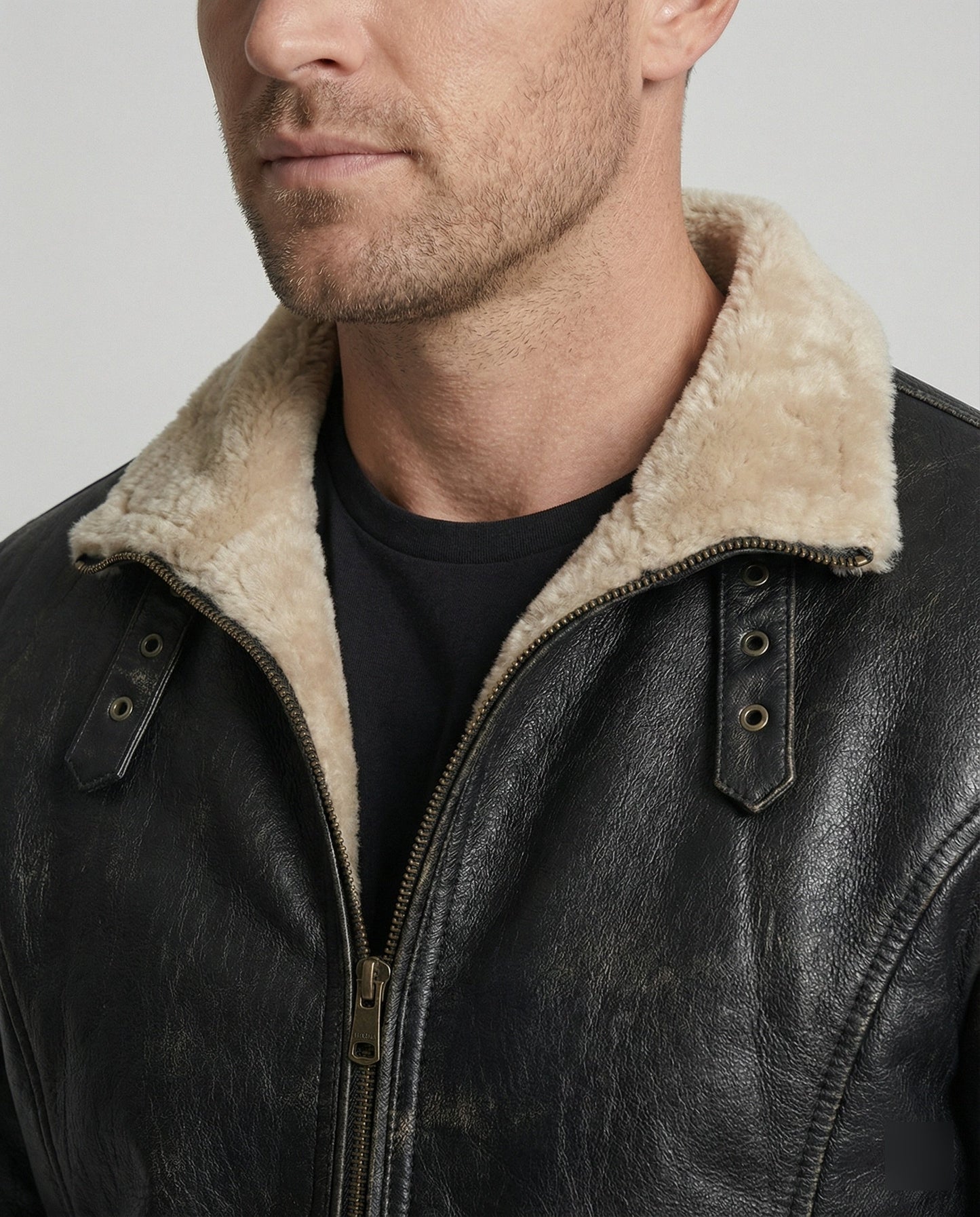 Lederjacke Herren Warm Lederjacke Innenfutter