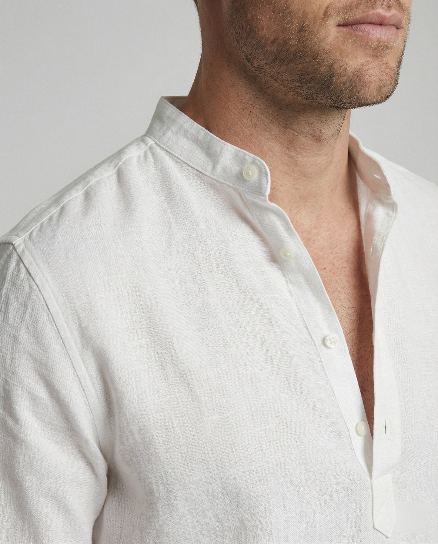 Herren Leinenhemd Sommerlich Leicht Modern