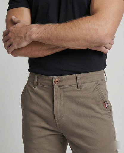 Herren Chino Hose Elastisch Stretch