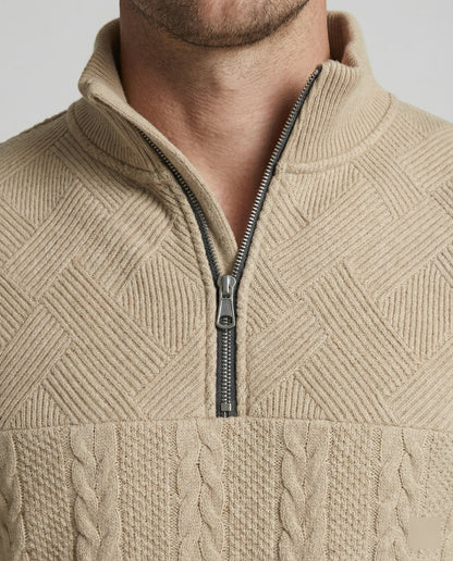 Herren Strickpullover Modern Hochkragen Reißverschluss