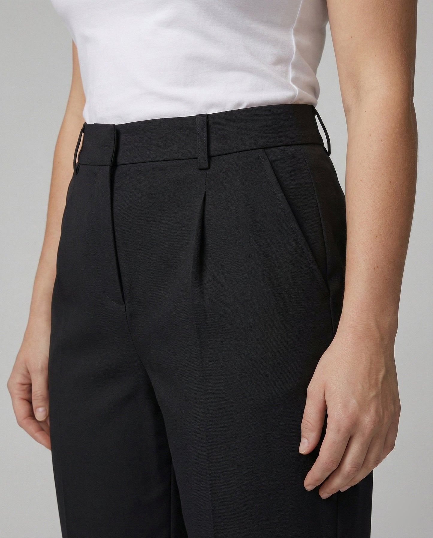 Damen Anzughose Elegante Geschäftshose Schwarz