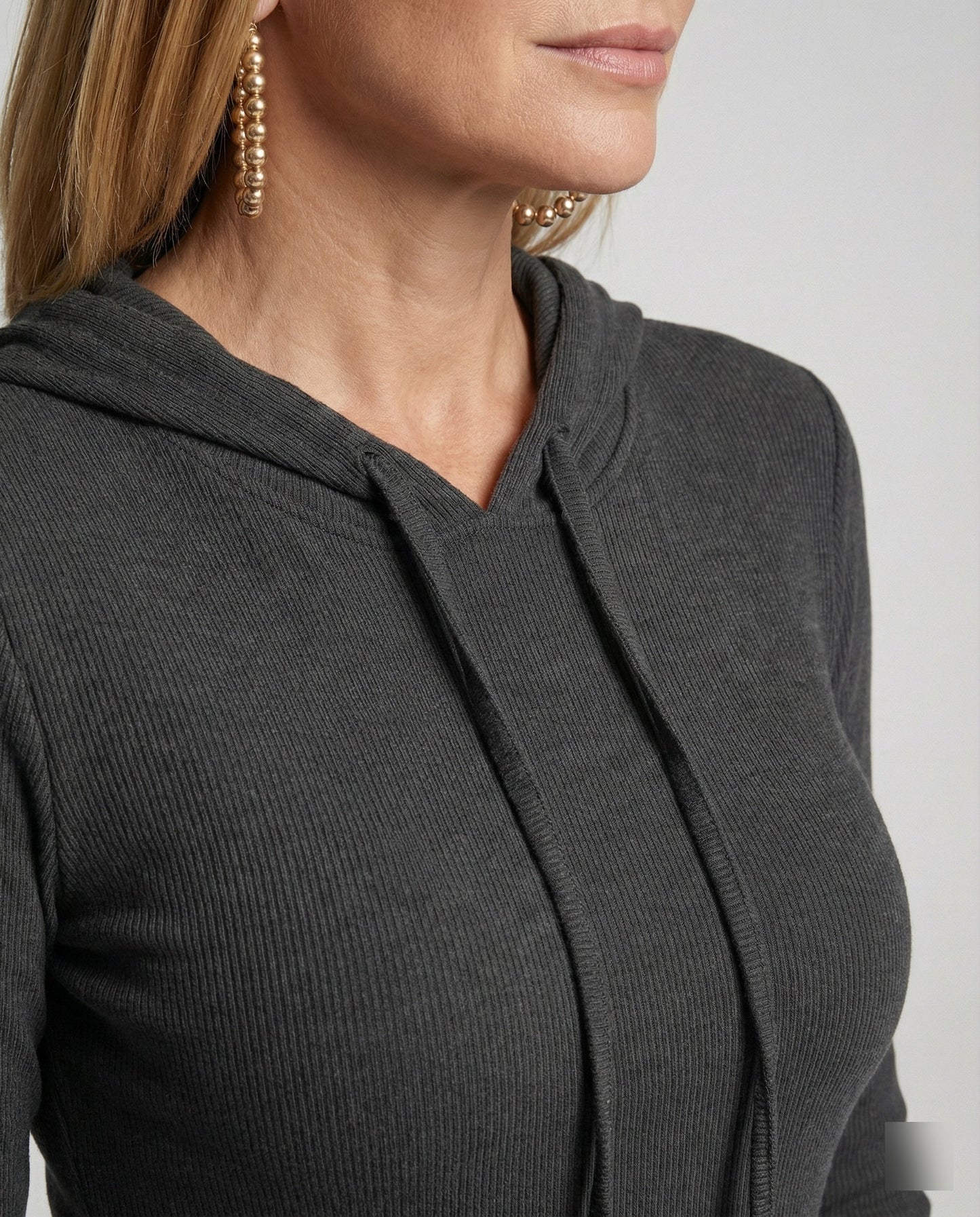 Damen Kapuzenkleid aus Stretch-MaterialSportlich