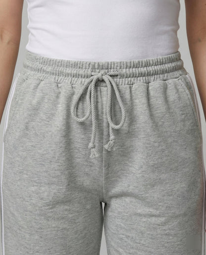 Damen Sportliche Jogginghose mit Streifen Schwarz