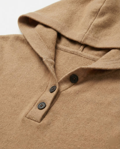 Damen Hoodie-Kleid Weich Kapuzenkleid mit Knöpfen Damenmode